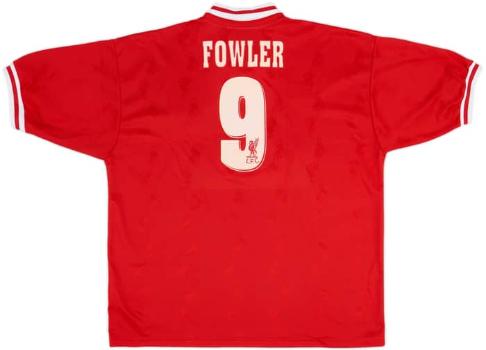 1996-98 Liverpool Home Shirt Fowler #9 - 8/10 - (XL)