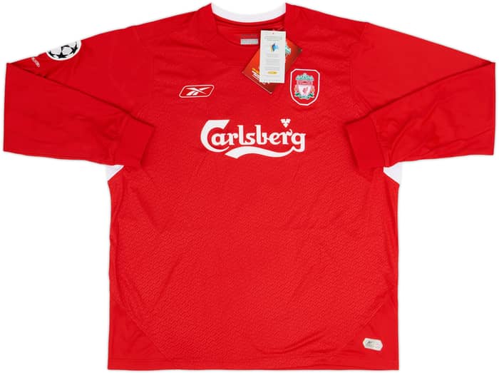 2004-06 Liverpool Home L/S Shirt Gerrard #8 (XL)
