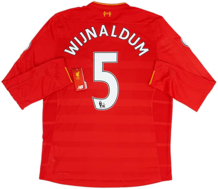 2016-17 Liverpool Home L/S Shirt Wijnaldum #5 (XL)