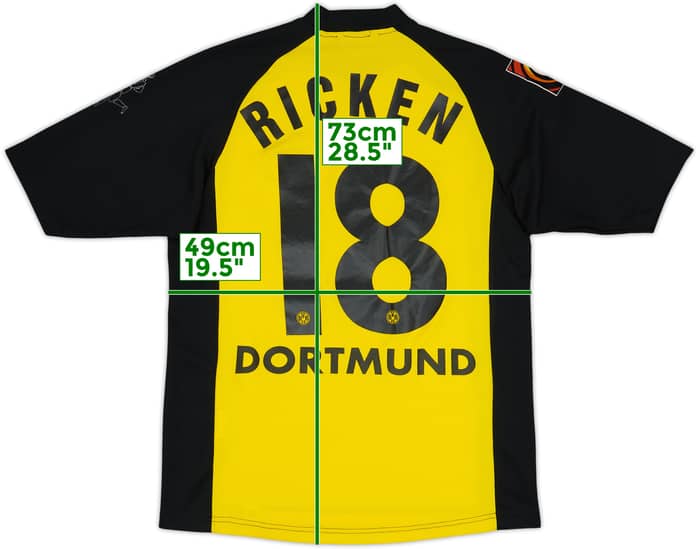 2001-02 Borussia Dortmund Home Shirt Ricken #18 - 4/10 - (S)