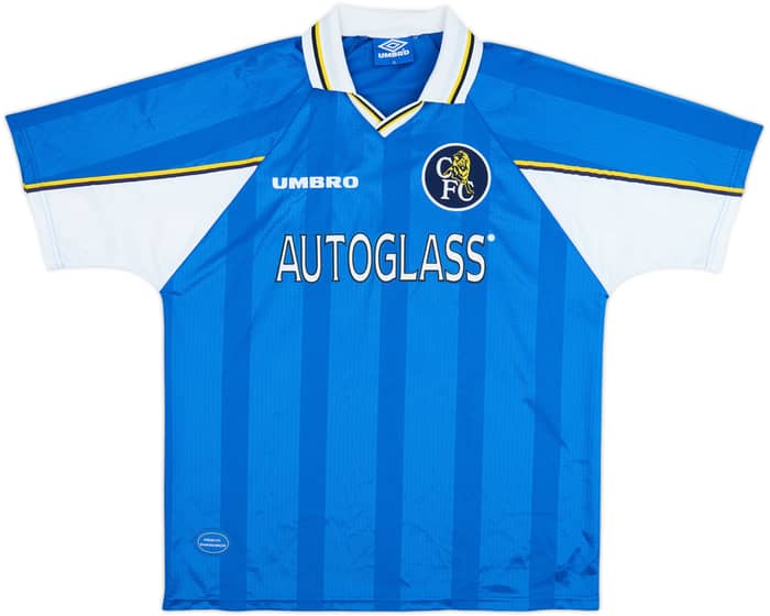 1997-99 Chelsea Home Shirt Zola #25 - 8/10 - (XL)