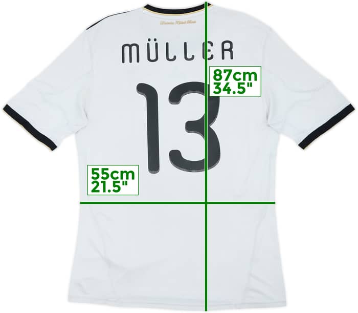 2010-11 Germany Home Shirt Muller #13 - 4/10 - (XL)