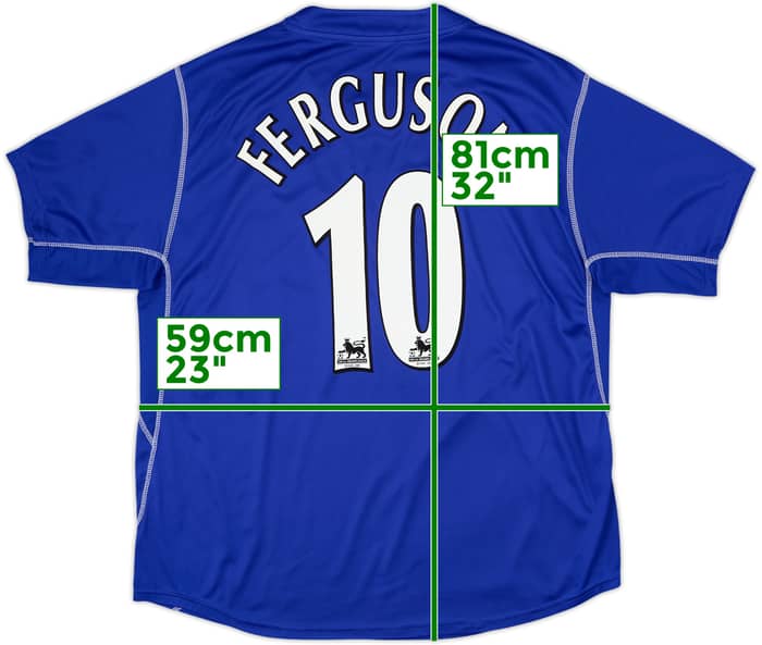 2002-03 Everton Home Shirt Ferguson #10 - 8/10 - (XXL)