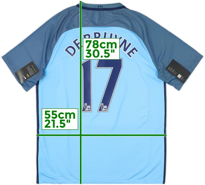 2016-17 Manchester City Home Shirt De Bruyne #17 (L)