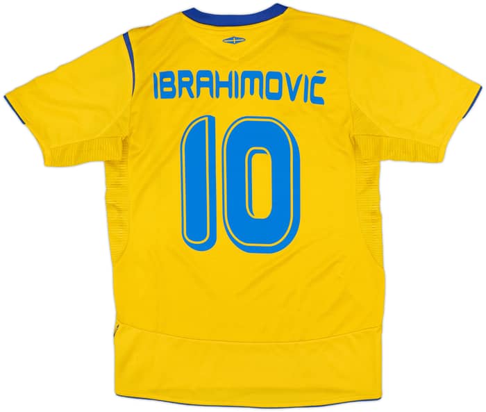 2005-06 Sweden Home Shirt Ibrahimovic #10 - 9/10 - (S)