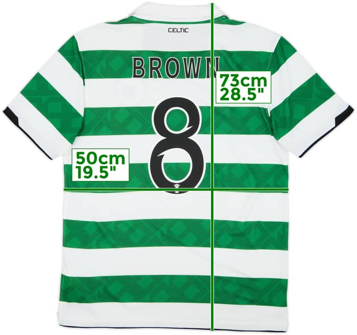 2010-12 Celtic Home Shirt Brown #8 - 6/10 - (M)