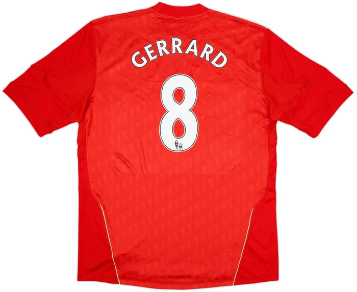 2010-12 Liverpool Home Shirt Gerrard #8 - 8/10 - (XL)