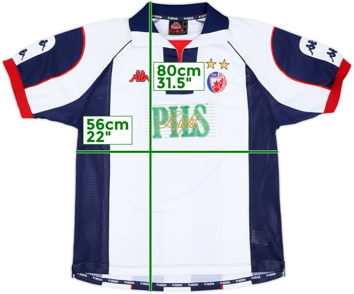 1998-00 Red Star Belgrade Away Shirt #6 - 6/10 - (L)