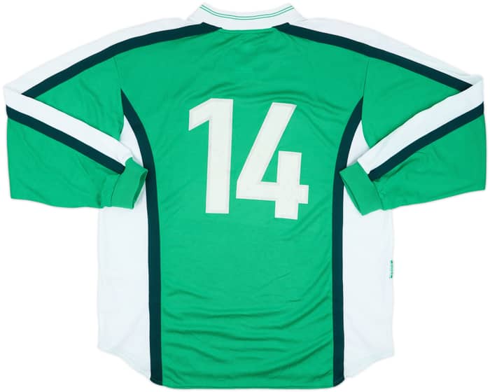 1998-00 Nigeria Player Issue Home L/S Shirt #14 - 5/10 - (XL)