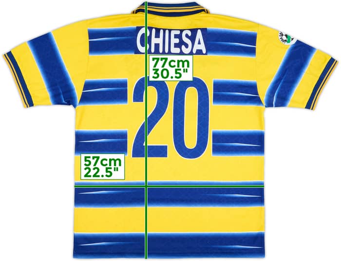 1998-99 Parma Match Issue Home Shirt Chiesa #20