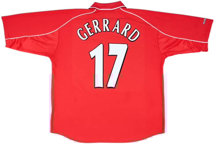 2000-02 Liverpool Home Shirt Gerrard #17 - 7/10 - (XXL)