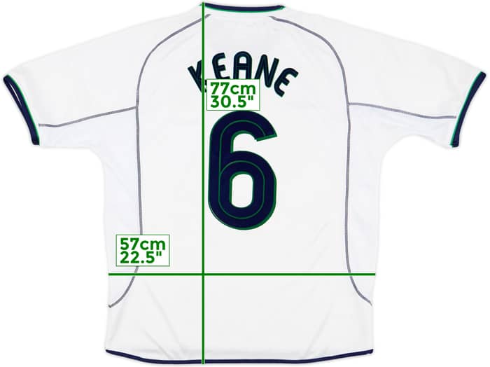 2001-02 Ireland Away Shirt Keane #6 - 7/10 - (XL)