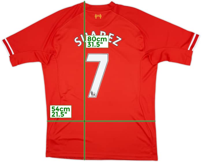 2013-14 Liverpool Home Shirt Suarez #7 - 6/10 - (XL)
