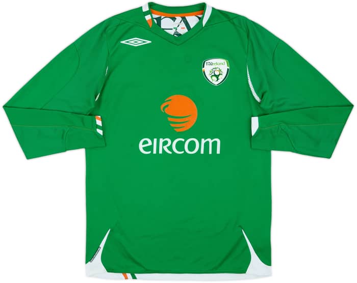 2006-08 Ireland Home L/S Shirt - 9/10 - (S)