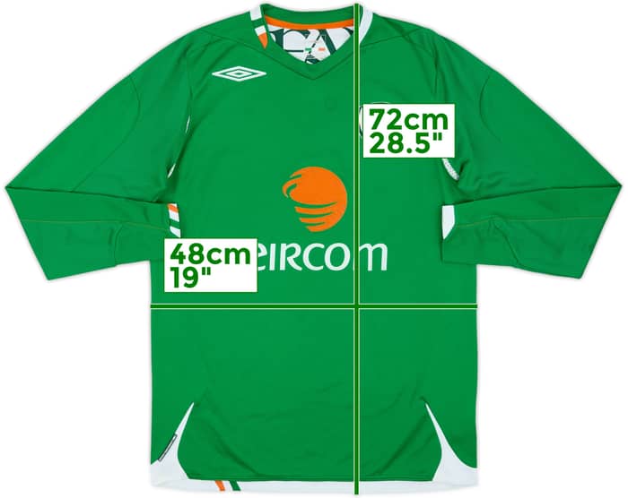 2006-08 Ireland Home L/S Shirt - 9/10 - (S)