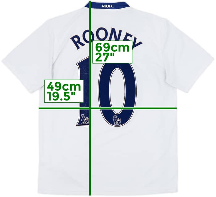 2008-10 Manchester United Away Shirt Rooney #10 - 5/10 - (S)