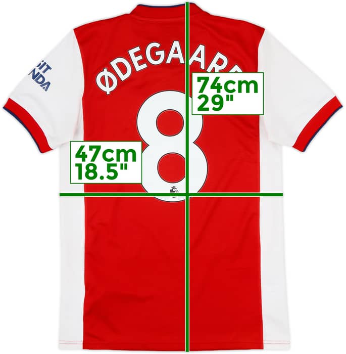 2021-22 Arsenal Home Shirt Odegaard #8 - 6/10 - (S)