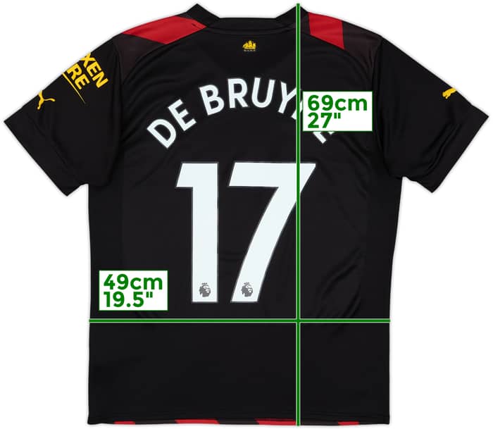 2022-23 Manchester City Away Shirt De Bruyne #17 - 8/10 - (M)