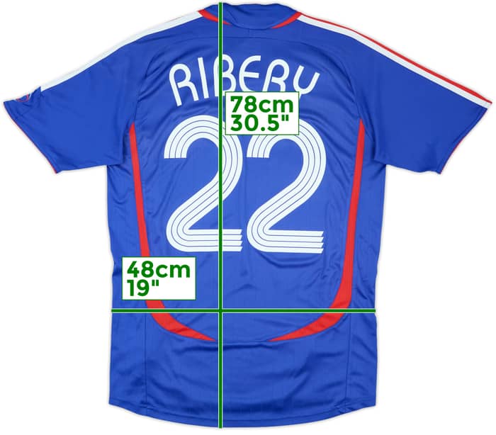2006-07 France Home Shirt Ribery #22 - 7/10 - (M)