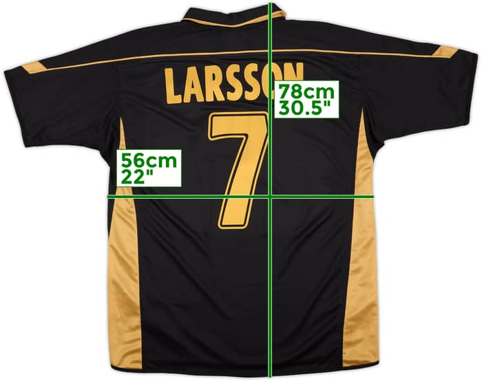 2003-04 Celtic Away Shirt Larsson #7 - 9/10 - (L)