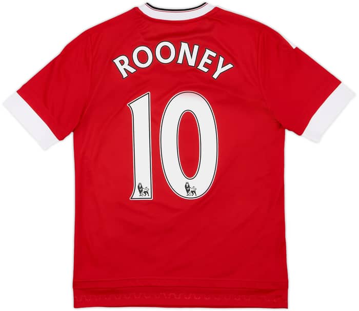 2015-16 Manchester United Home Shirt Rooney #10 - 9/10 - (L.Boys)