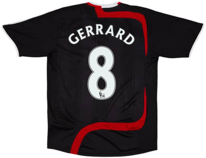 2007-08 Liverpool Third Shirt Gerrard #8 - 8/10 - (XL.Boys)