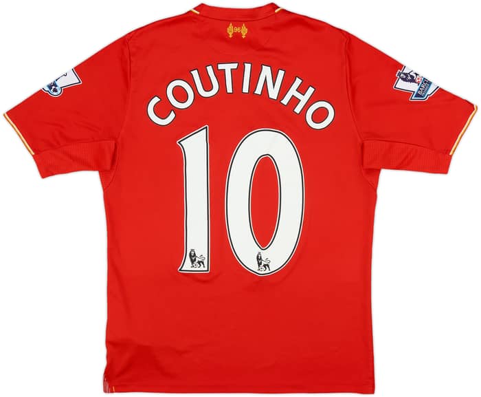 2015-16 Liverpool Home Shirt Coutinho #10 - 7/10 - (XL.Boys)
