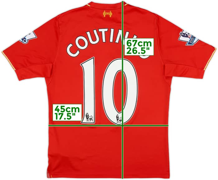 2015-16 Liverpool Home Shirt Coutinho #10 - 7/10 - (XL.Boys)