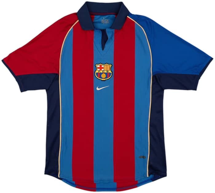 2001-02 Barcelona Home Shirt Rivaldo #10 - 6/10 - (S)