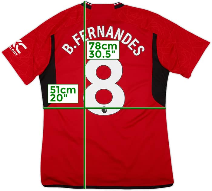 2023-24 Manchester United Home Shirt B.Fernandes #8 - 9/10 - (L)