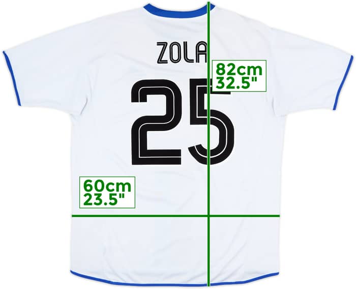 2003-05 Chelsea Away Shirt Zola #25 - 7/10 - (XL)