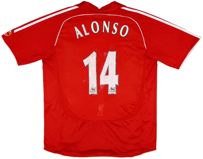 2006-08 Liverpool Home Shirt Alonso #14 - 5/10 - (XL)