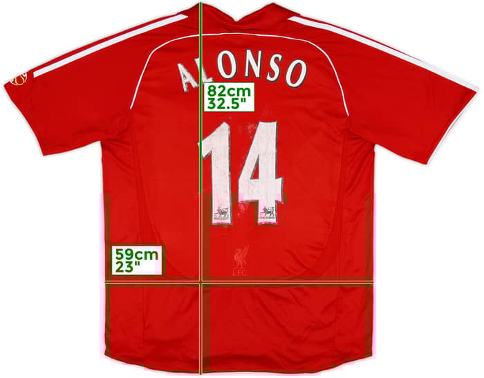 2006-08 Liverpool Home Shirt Alonso #14 - 5/10 - (XL)
