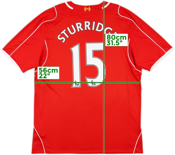2014-15 Liverpool Home Shirt Sturridge #15 - 8/10 - (XL)