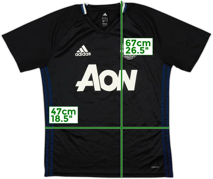 2016-17 Manchester United adizero Training Shirt - 9/10 - (M)