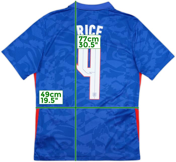 2020-21 England Away Shirt Rice #4 - 10/10 - (M)
