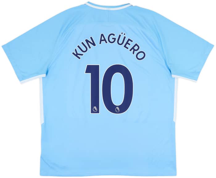 2017-18 Manchester City Home Shirt Kun Aguero #10 - 6/10 - (XXL)