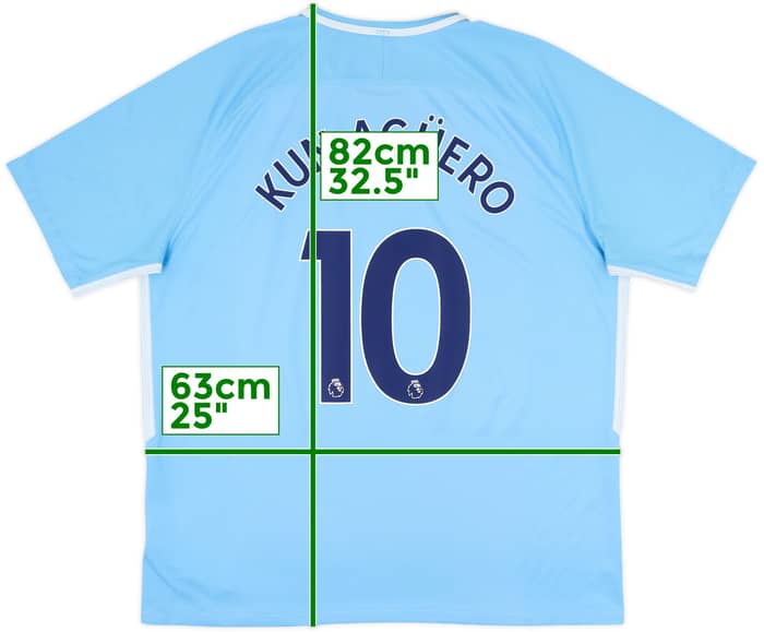 2017-18 Manchester City Home Shirt Kun Aguero #10 - 6/10 - (XXL)