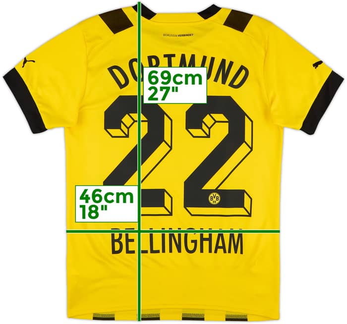 2022-23 Dortmund Home Shirt Bellingham #22 - 8/10 - (S)