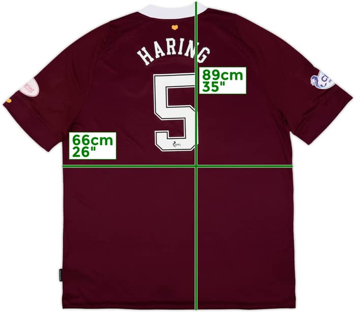 2022-23 Hearts Home Shirt Haring #5 - 8/10 - (4XL)