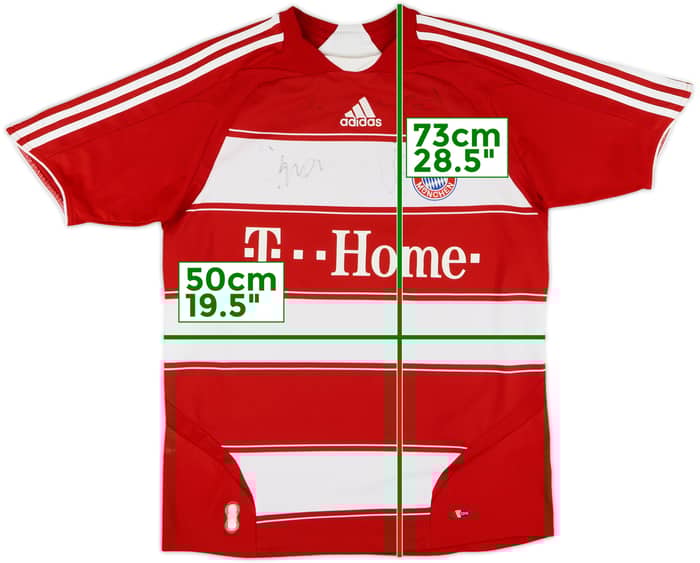 2007-08 Bayern Munich Signed Home Shirt - 8/10 - (XL.Boys)