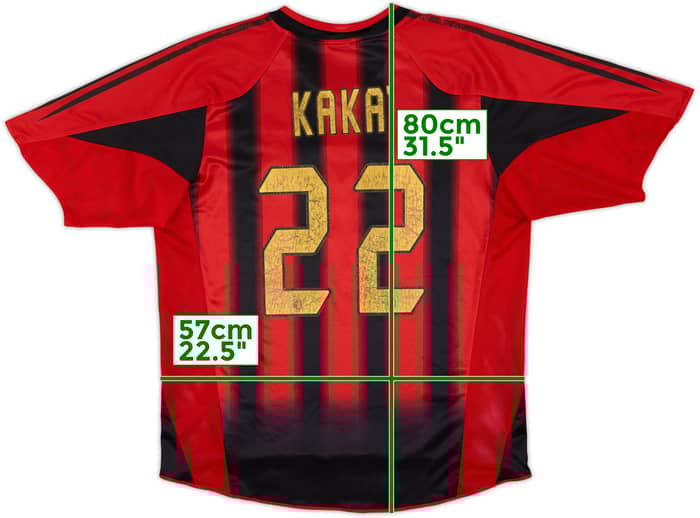 2004-05 AC Milan Home Shirt Kaka #22 - 6/10 - (XL)