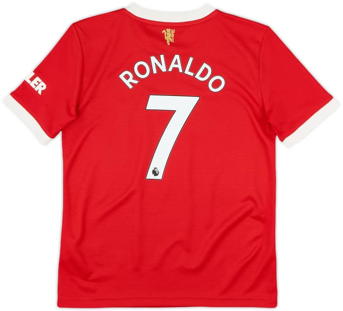 2021-22 Manchester United Home Shirt Ronaldo #7 - 8/10 - (M.Boys)