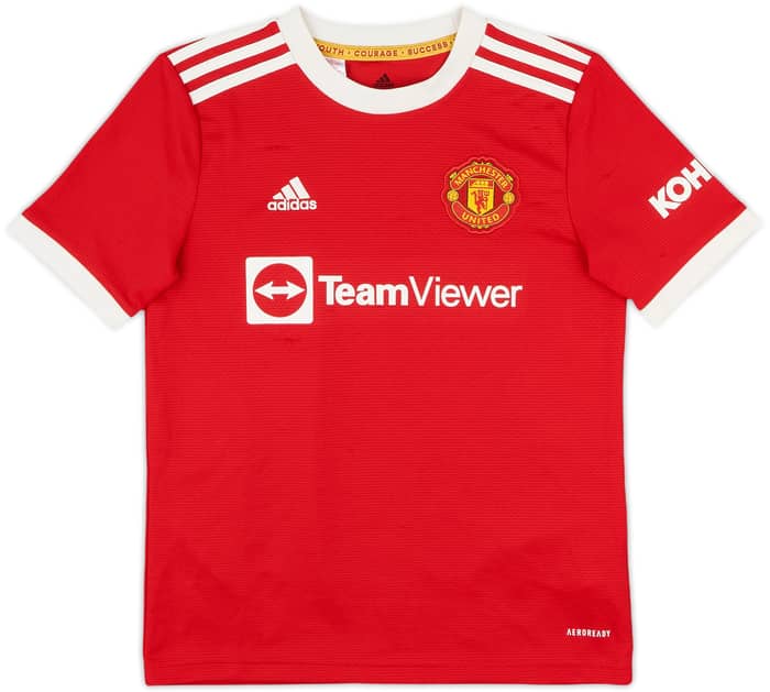 2021-22 Manchester United Home Shirt Ronaldo #7 - 8/10 - (M.Boys)