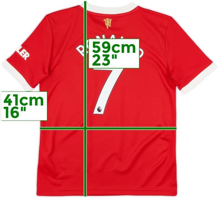2021-22 Manchester United Home Shirt Ronaldo #7 - 8/10 - (M.Boys)