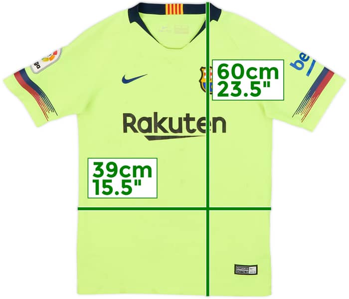 2018-19 Barcelona Away Shirt - 5/10 - (M.Boys)