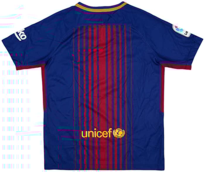 2017-18 Barcelona Home Shirt - 9/10 - (L.Boys)