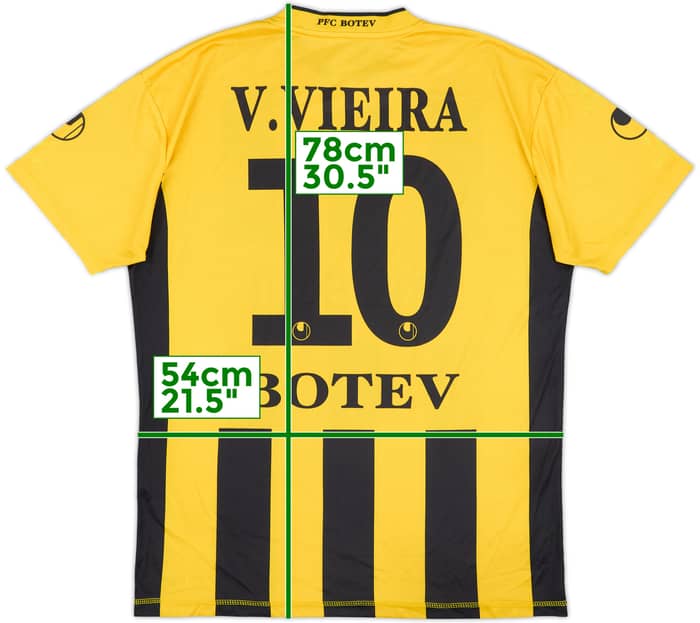 2013-14 Botev Plovdiv Home Shirt V.Vieira #10 - 6/10 - (XXL)