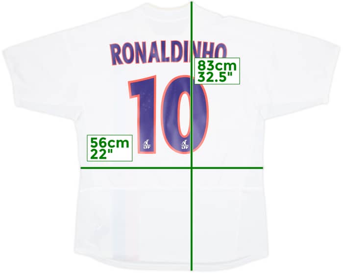 2002-03 Paris Saint-Germain Away Shirt Ronaldinho #10 - 8/10 - (L)