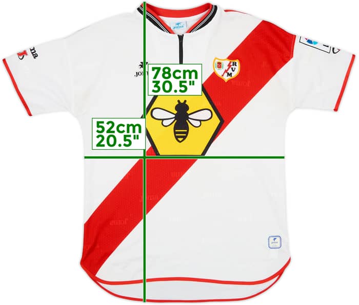 2000-01 Rayo Vallecano Home Shirt Cota #2 - 4/10 - (M)